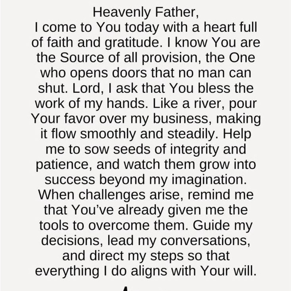I surrender my life and my business in my Heavenly Father’s capable hands 🙏🏻❤️